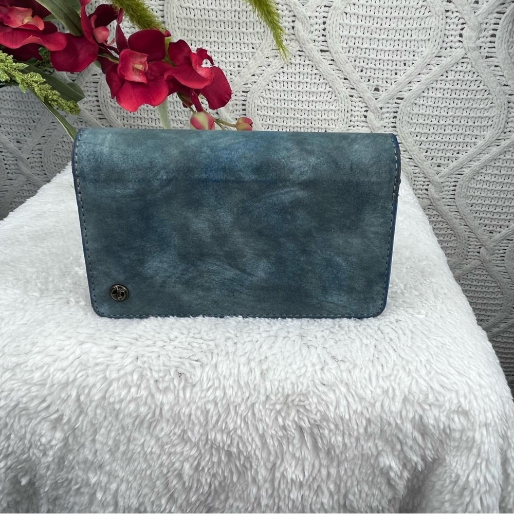 CASE ME | Teal Vintage Leather Multi-Functional Wallet‎